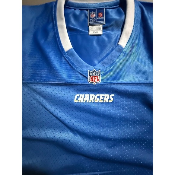 San Diego Chargers NFL Pro Line Jersey Womens Medium Blue Blank Short Sleeve. - Picture 2 of 12